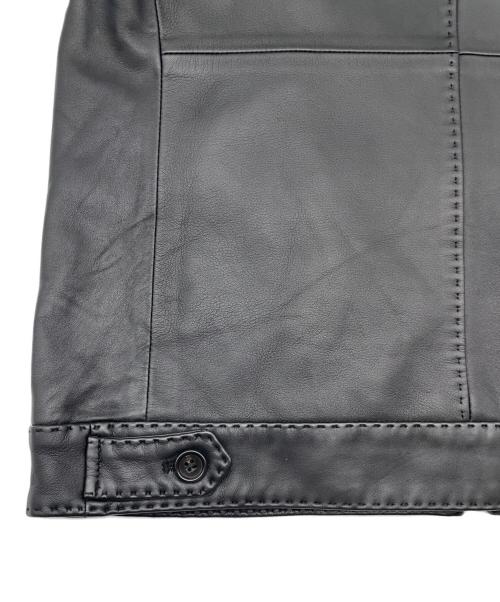 MEN'S BIGI（メンズビギ）MEN'S BIGI (メンズビギ) ラムレザークローム タンニングジャケット ブラック サイズ:03の古着・服飾アイテム