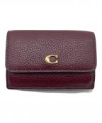 COACHコーチ）の古着「Leather Essential Mini Trifold Wallet」｜ブラウン