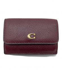 COACH（コーチ）の古着「Leather Essential Mini Trifold Wallet」｜ブラウン
