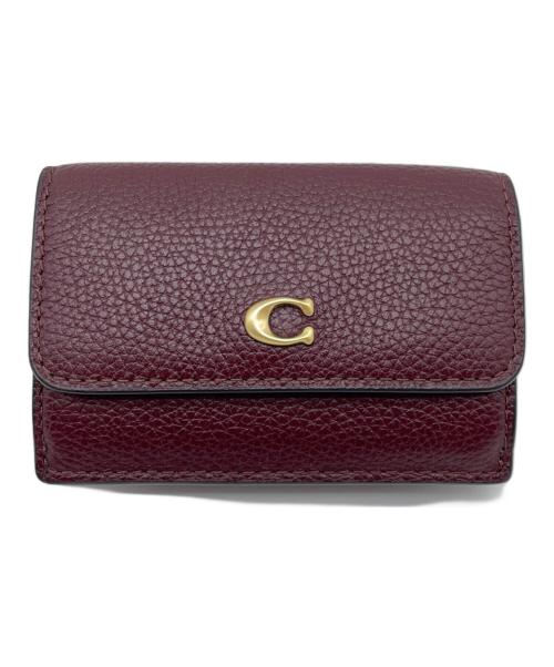 COACH（コーチ）COACH (コーチ) Leather Essential Mini Trifold Wallet ブラウンの古着・服飾アイテム