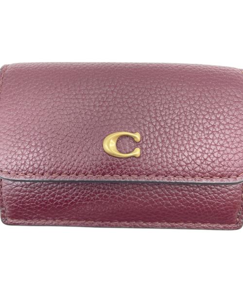COACH（コーチ）COACH (コーチ) Leather Essential Mini Trifold Wallet ブラウンの古着・服飾アイテム