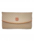 CELINEセリーヌ）の古着「マカダム柄 クラッチバッグ」｜ベージュ