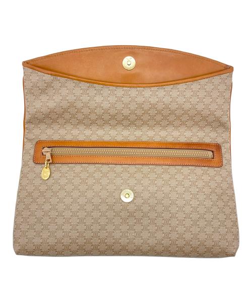 CELINE（セリーヌ）CELINE (セリーヌ) マカダム柄 クラッチバッグ ベージュの古着・服飾アイテム