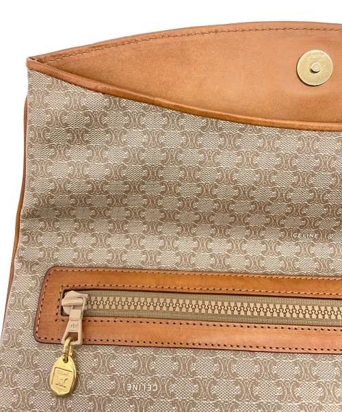 CELINE（セリーヌ）CELINE (セリーヌ) マカダム柄 クラッチバッグ ベージュの古着・服飾アイテム