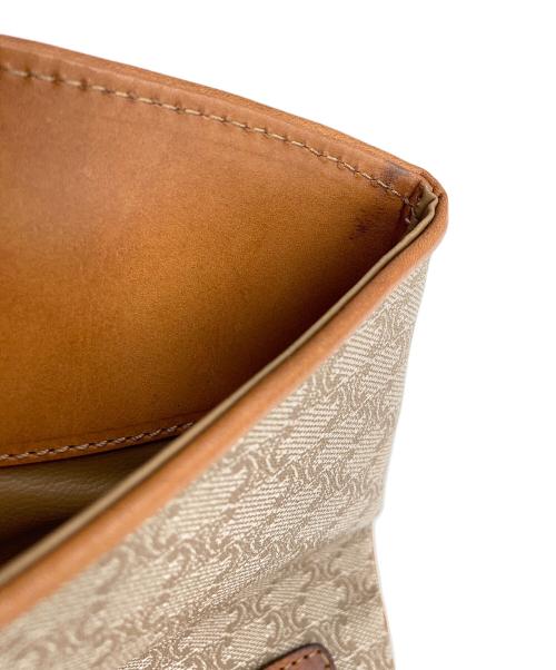 CELINE（セリーヌ）CELINE (セリーヌ) マカダム柄 クラッチバッグ ベージュの古着・服飾アイテム