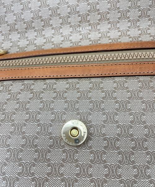 CELINE（セリーヌ）CELINE (セリーヌ) マカダム柄 クラッチバッグ ベージュの古着・服飾アイテム