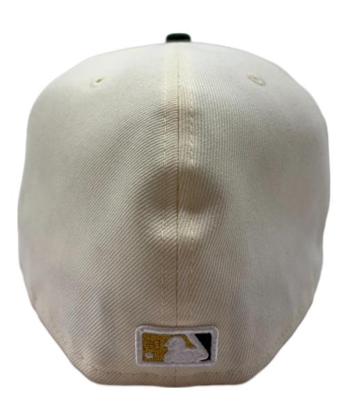 New Era（ニューエラ）New Era (ニューエラ) 59FIFTY OAKLAND ATHLETICS ONSPOTZ別注 アイボリー×グリーン サイズ:SIZE 8(63.5cm)の古着・服飾アイテム