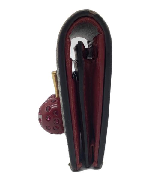 GUCCI（グッチ）GUCCI (グッチ) GGスプリーム　2つ折り財布 ベージュ×レッドの古着・服飾アイテム