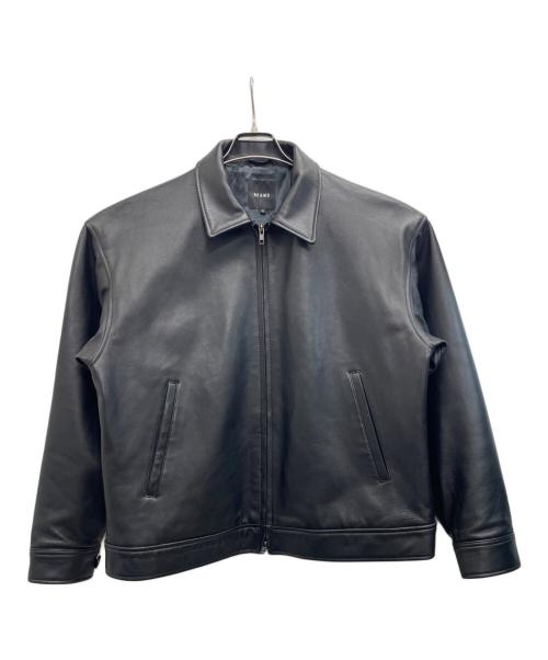 BEAMS（ビームス）BEAMS (ビームス) ラムレザージップブルゾン ブラック サイズ:Sの古着・服飾アイテム