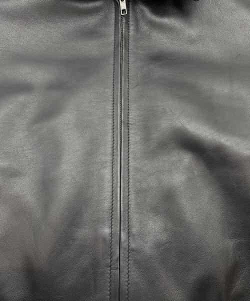 BEAMS（ビームス）BEAMS (ビームス) ラムレザージップブルゾン ブラック サイズ:Sの古着・服飾アイテム