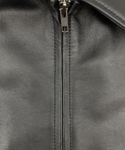 BEAMS（ビームス）BEAMS (ビームス) ラムレザージップブルゾン ブラック サイズ:Sの古着・服飾アイテム