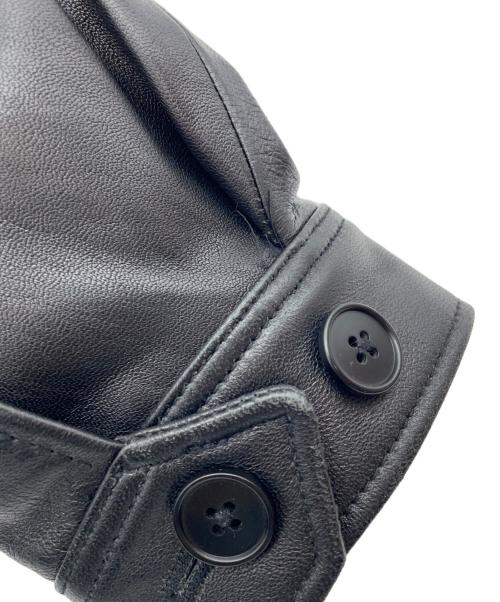 BEAMS（ビームス）BEAMS (ビームス) ラムレザージップブルゾン ブラック サイズ:Sの古着・服飾アイテム