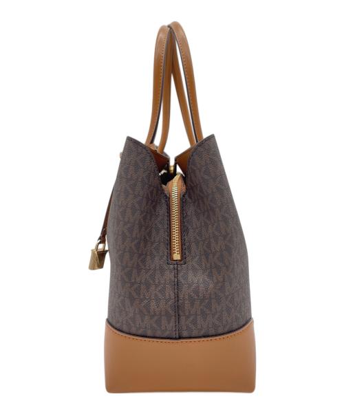 MICHAEL KORS（マイケル・コース）MICHAEL KORS (マイケル・コース) Mercer Gallery Medium Logo Satchel ブラウンの古着・服飾アイテム