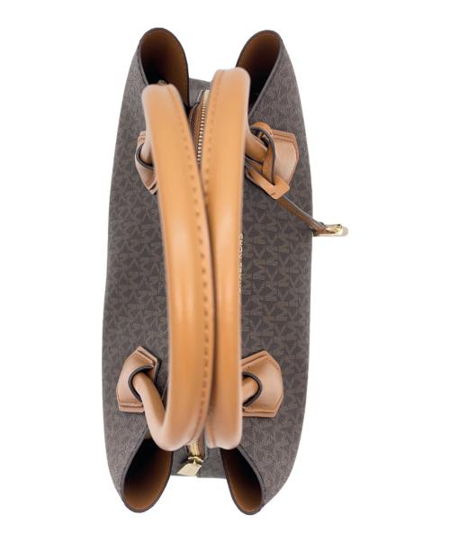 MICHAEL KORS（マイケル・コース）MICHAEL KORS (マイケル・コース) Mercer Gallery Medium Logo Satchel ブラウンの古着・服飾アイテム