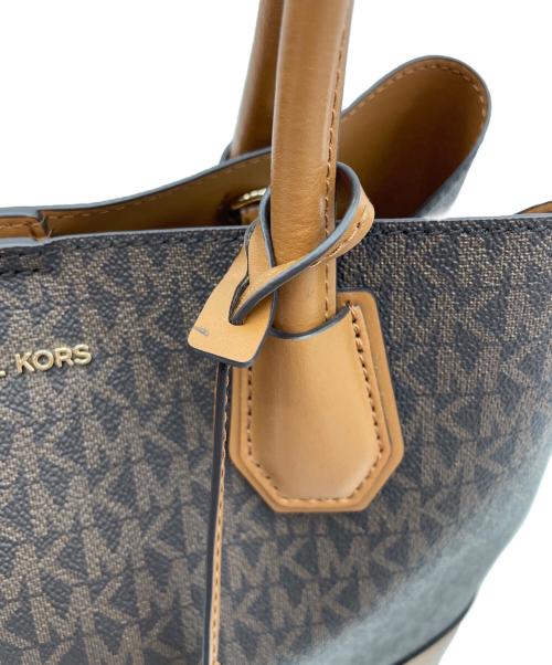 MICHAEL KORS（マイケル・コース）MICHAEL KORS (マイケル・コース) Mercer Gallery Medium Logo Satchel ブラウンの古着・服飾アイテム