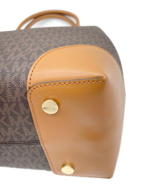 MICHAEL KORS（マイケル・コース）MICHAEL KORS (マイケル・コース) Mercer Gallery Medium Logo Satchel ブラウンの古着・服飾アイテム