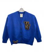 VAN JAC×INSCRIREヴァン・ヂャケット×アンスクリア）の古着「Lettered Cardigan」｜ブルー