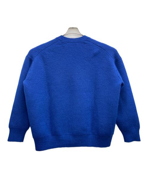 VAN JAC（ヴァン・ヂャケット）VAN JAC (ヴァン・ヂャケット) INSCRIRE (アンスクリア) Lettered Cardigan ブルー サイズ:Ｍの古着・服飾アイテム