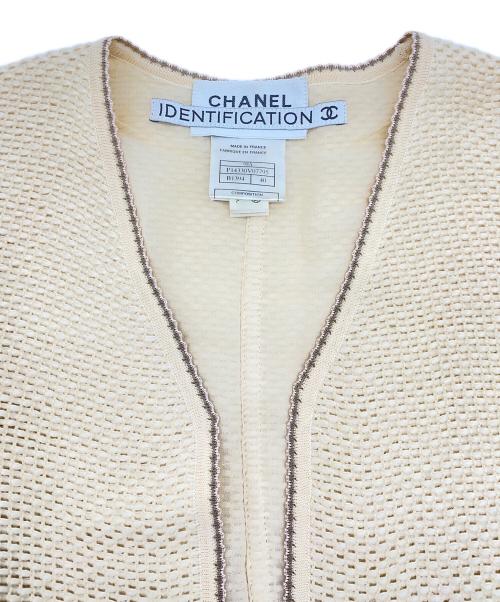 CHANEL（シャネル）CHANEL (シャネル) IDENTIFICATION アンサンブルニット ベージュ サイズ:40の古着・服飾アイテム