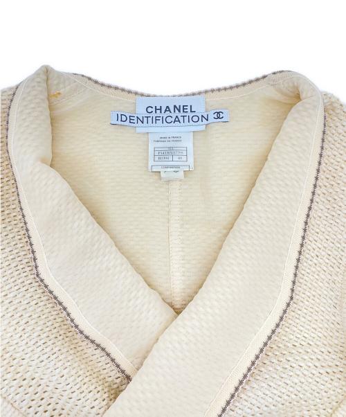 CHANEL（シャネル）CHANEL (シャネル) IDENTIFICATION アンサンブルニット ベージュ サイズ:40の古着・服飾アイテム