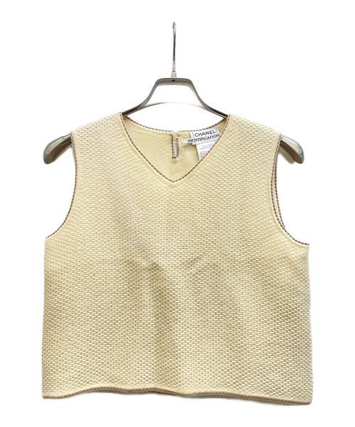 CHANEL（シャネル）CHANEL (シャネル) IDENTIFICATION アンサンブルニット ベージュ サイズ:40の古着・服飾アイテム