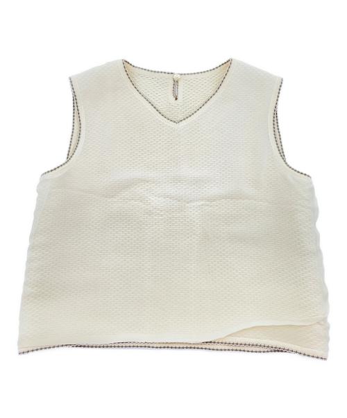 CHANEL（シャネル）CHANEL (シャネル) IDENTIFICATION アンサンブルニット ベージュ サイズ:40の古着・服飾アイテム