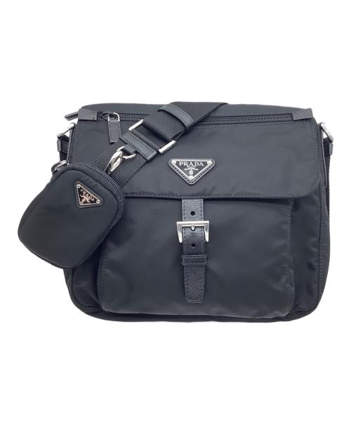 PRADA（プラダ）PRADA (プラダ) Re-Nylon ショルダーバッグ ブラックの古着・服飾アイテム