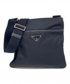 PRADAプラダ）の古着「サフィアーノレザー ショルダーバッグ」｜ブラック