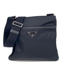 PRADA（プラダ）の古着「サフィアーノレザー ショルダーバッグ」｜ブラック