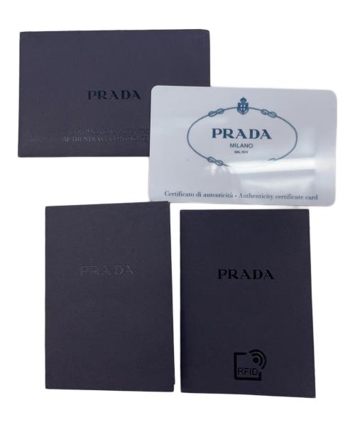 PRADA（プラダ）PRADA (プラダ) サフィアーノレザー ショルダーバッグ ブラックの古着・服飾アイテム