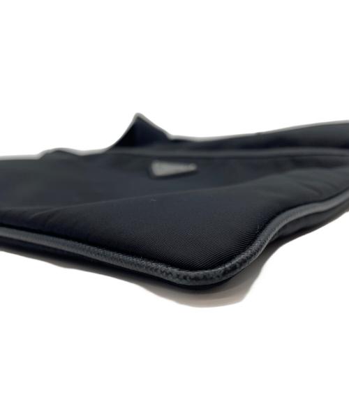 PRADA（プラダ）PRADA (プラダ) サフィアーノレザー ショルダーバッグ ブラックの古着・服飾アイテム