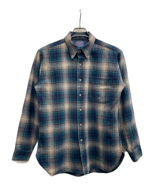 PENDLETON（ペンドルトン）PENDLETON (ペンドルトン) 70’s オンブレボードシャツ ネイビー サイズ:Ｍの古着・服飾アイテム