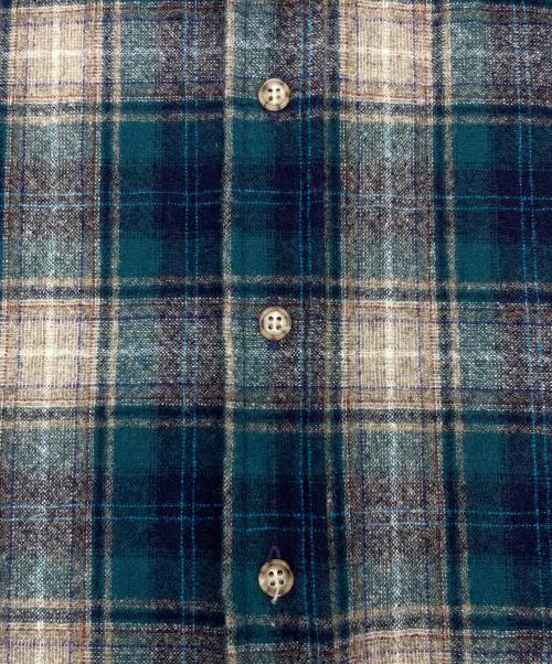 PENDLETON（ペンドルトン）PENDLETON (ペンドルトン) 70’s オンブレボードシャツ ネイビー サイズ:Ｍの古着・服飾アイテム