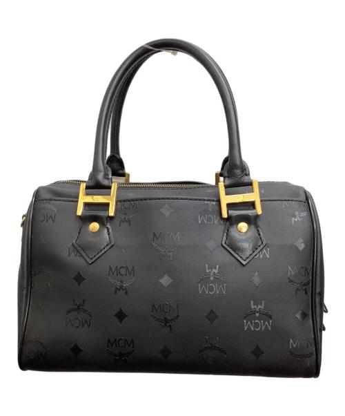 MCM（エムシーエム）MCM (エムシーエム) ヴィセトス柄ハンドバッグ ブラックの古着・服飾アイテム