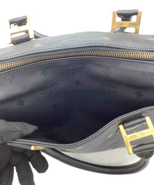 MCM（エムシーエム）MCM (エムシーエム) ヴィセトス柄ハンドバッグ ブラックの古着・服飾アイテム