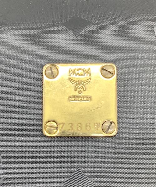 MCM（エムシーエム）MCM (エムシーエム) ヴィセトス柄ハンドバッグ ブラックの古着・服飾アイテム