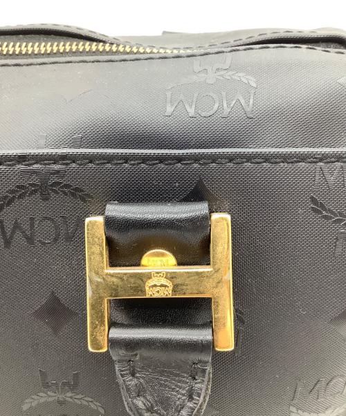 MCM（エムシーエム）MCM (エムシーエム) ヴィセトス柄ハンドバッグ ブラックの古着・服飾アイテム