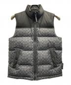 COACHコーチ）の古着「ダウンベスト」｜グレー×ブラック