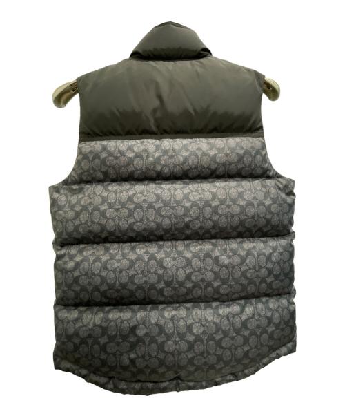 COACH（コーチ）COACH (コーチ) ダウンベスト グレー×ブラック サイズ:Sの古着・服飾アイテム