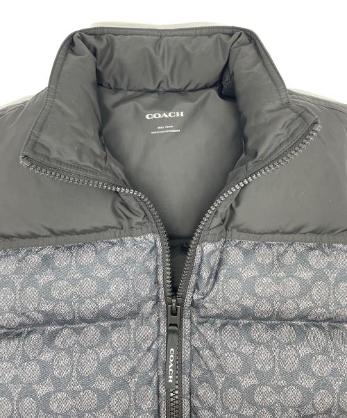 COACH（コーチ）COACH (コーチ) ダウンベスト グレー×ブラック サイズ:Sの古着・服飾アイテム