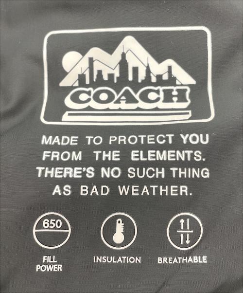 COACH（コーチ）COACH (コーチ) ダウンベスト グレー×ブラック サイズ:Sの古着・服飾アイテム