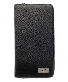 ARMANI EXCHANGE（アルマーニ エクスチェンジ）の古着「ラウンドファスナー長財布」｜ブラック