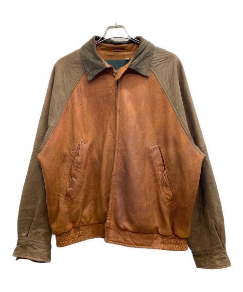 BROOKS BROTHERS（ブルックスブラザーズ）BROOKS BROTHERS (ブルックスブラザーズ) レザージャケット ブラウン サイズ:Lの古着・服飾アイテム