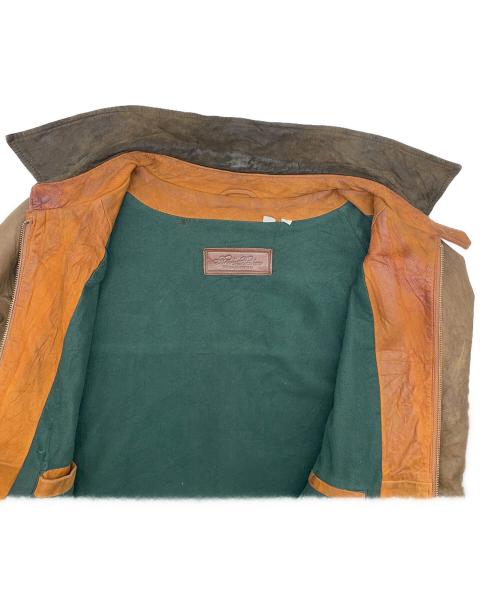 BROOKS BROTHERS（ブルックスブラザーズ）BROOKS BROTHERS (ブルックスブラザーズ) レザージャケット ブラウン サイズ:Lの古着・服飾アイテム