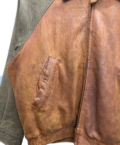 BROOKS BROTHERS（ブルックスブラザーズ）BROOKS BROTHERS (ブルックスブラザーズ) レザージャケット ブラウン サイズ:Lの古着・服飾アイテム