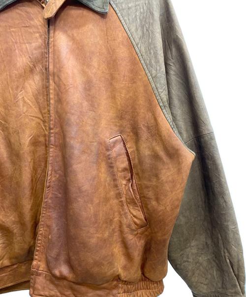 BROOKS BROTHERS（ブルックスブラザーズ）BROOKS BROTHERS (ブルックスブラザーズ) レザージャケット ブラウン サイズ:Lの古着・服飾アイテム