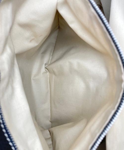 TOD'S（トッズ）TOD'S (トッズ) ボートウォータースキー プリントキャンバス トート ベージュ×ブラックの古着・服飾アイテム