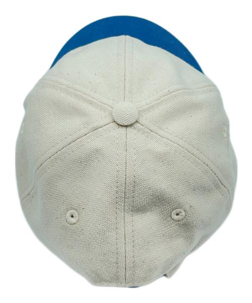 FENDI（フェンディ）FENDI (フェンディ) White Cotton Baseball Cap ホワイト×ブルーの古着・服飾アイテム