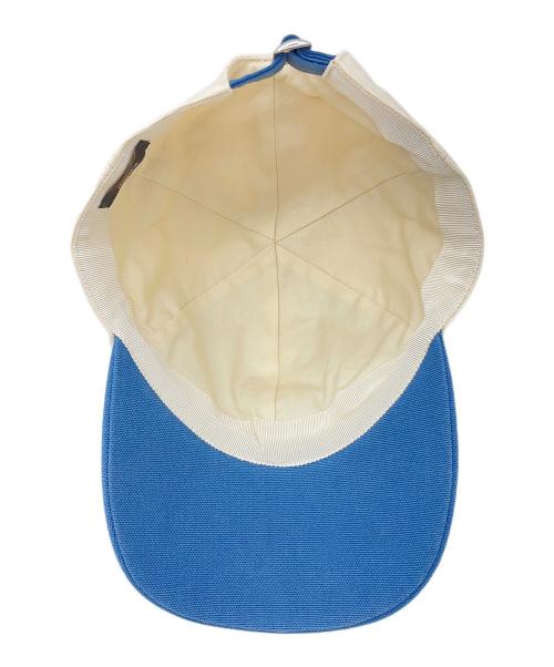 FENDI（フェンディ）FENDI (フェンディ) White Cotton Baseball Cap ホワイト×ブルーの古着・服飾アイテム