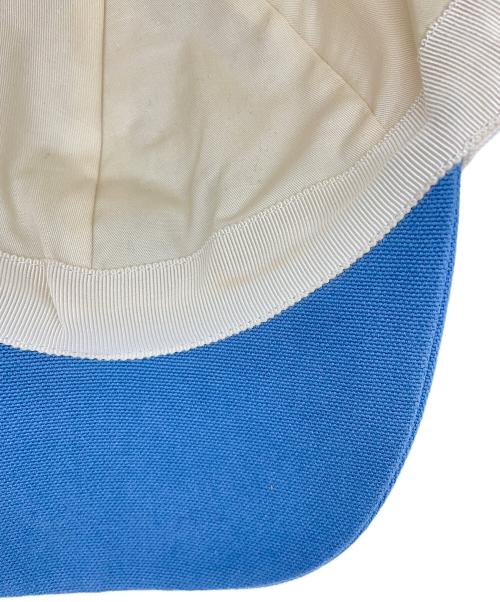 FENDI（フェンディ）FENDI (フェンディ) White Cotton Baseball Cap ホワイト×ブルーの古着・服飾アイテム